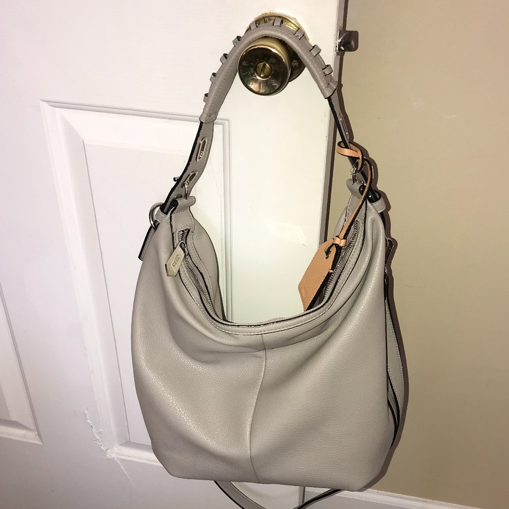 Faux Leather Hobo Shoulder Bag